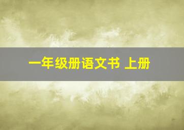 一年级册语文书 上册